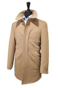 CANALI - Wool And Cashmere Coat in Dark Beige / Camel 55942-FU00039-700