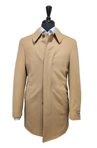 CANALI - Wool And Cashmere Coat in Dark Beige / Camel 55942-FU00039-700