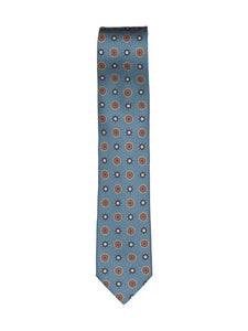 STENSTROMS - Blue Patterned Silk Tie 913317005