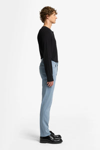 7 FOR ALL MANKIND - SLIMMY Luxe Performance Plus Stretch-Sateen Jeans in Sleepy Blue 7T511V60-LEE