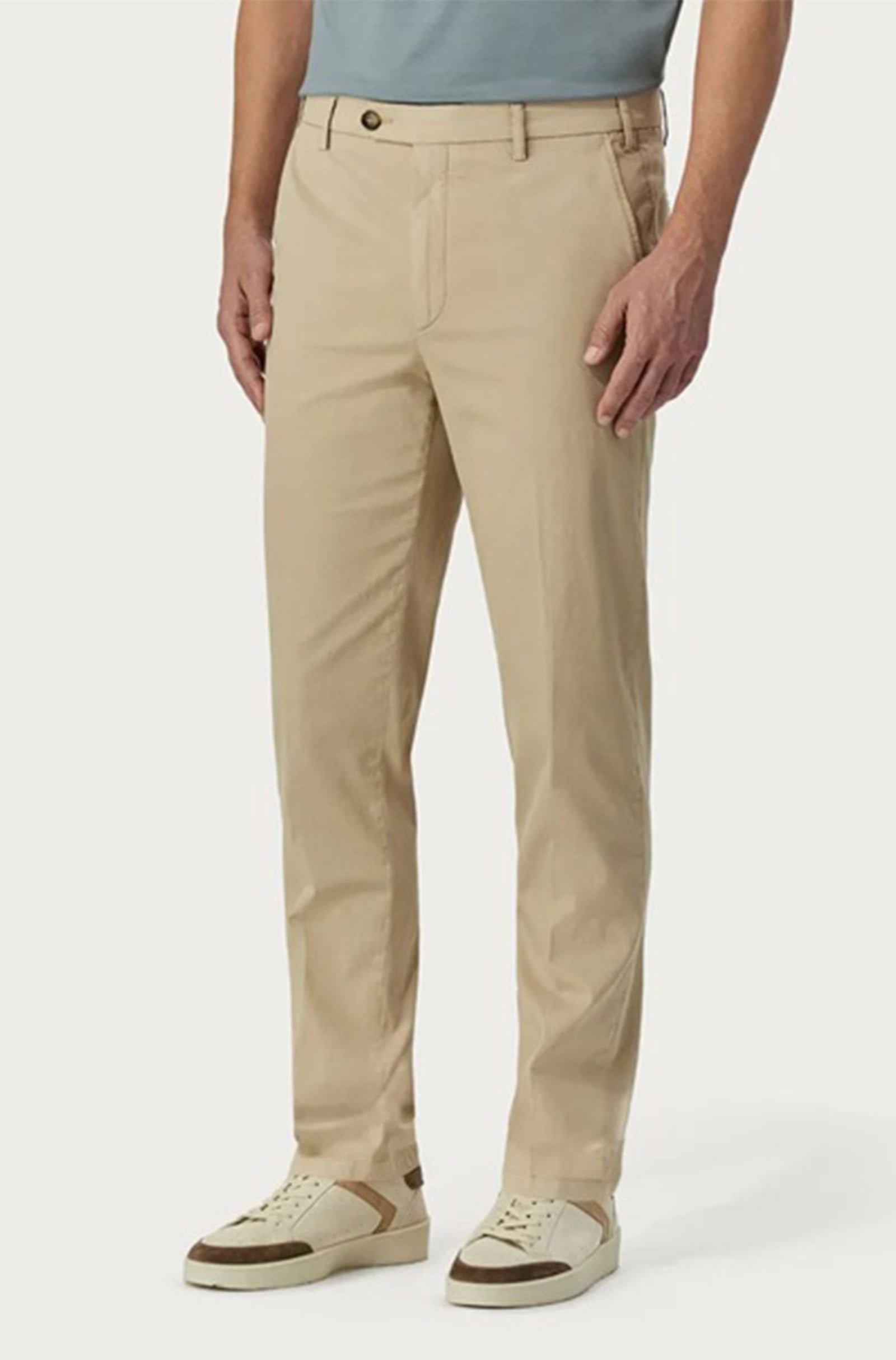 CANALI - Chinos In Super Soft Stretch Cotton Lyocell In Dark Beige 91697-PT01355-701