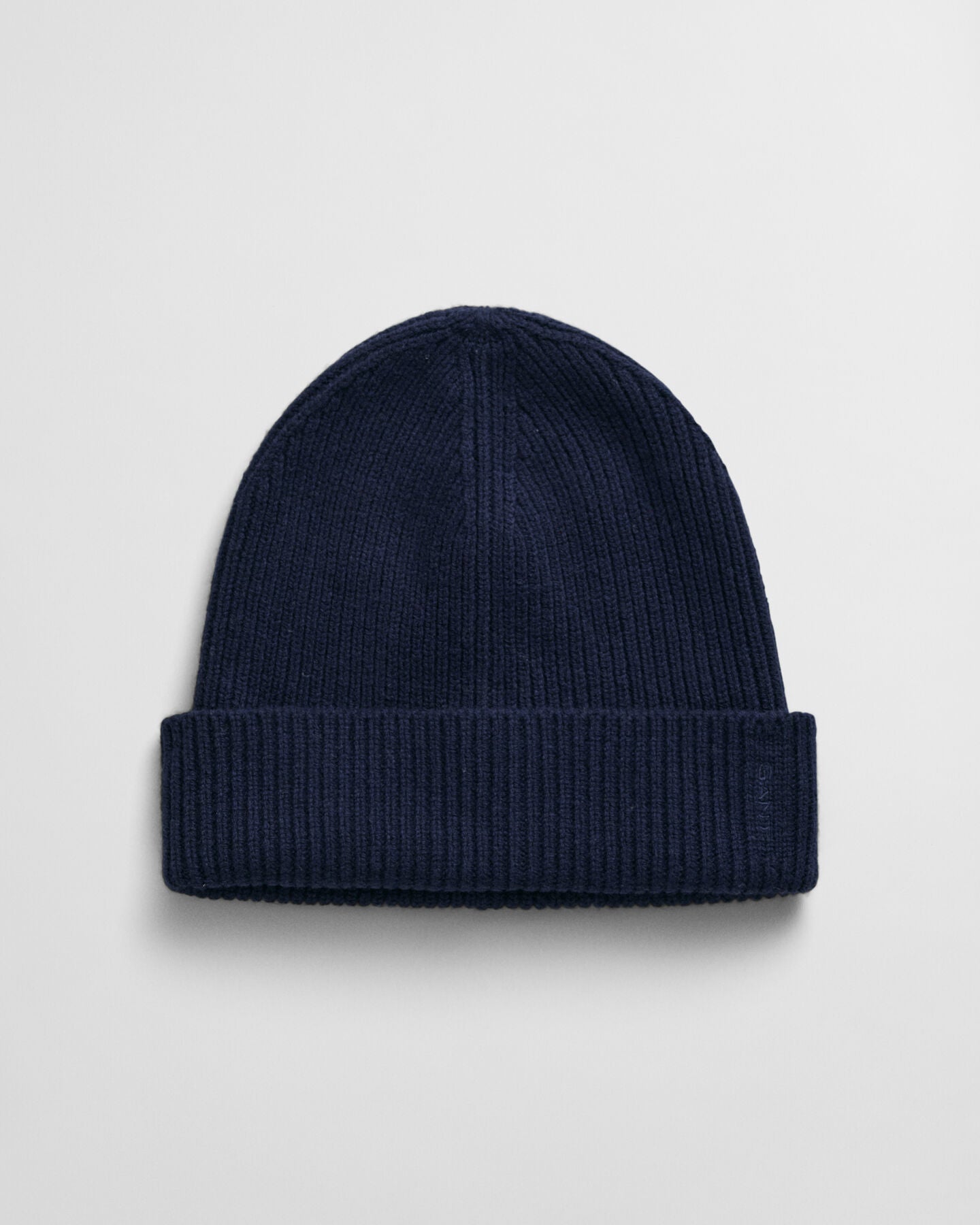 GANT - Knitted Fine Wool Beanie In Evening Blue 9911034 433