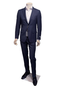 CANALI - Navy and Blue Micro Check Modern Fit Suit 13280/31/7R-AA03945-302