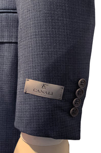 CANALI - Navy and Blue Micro Check Modern Fit Suit 13280/31/7R-AA03945-302