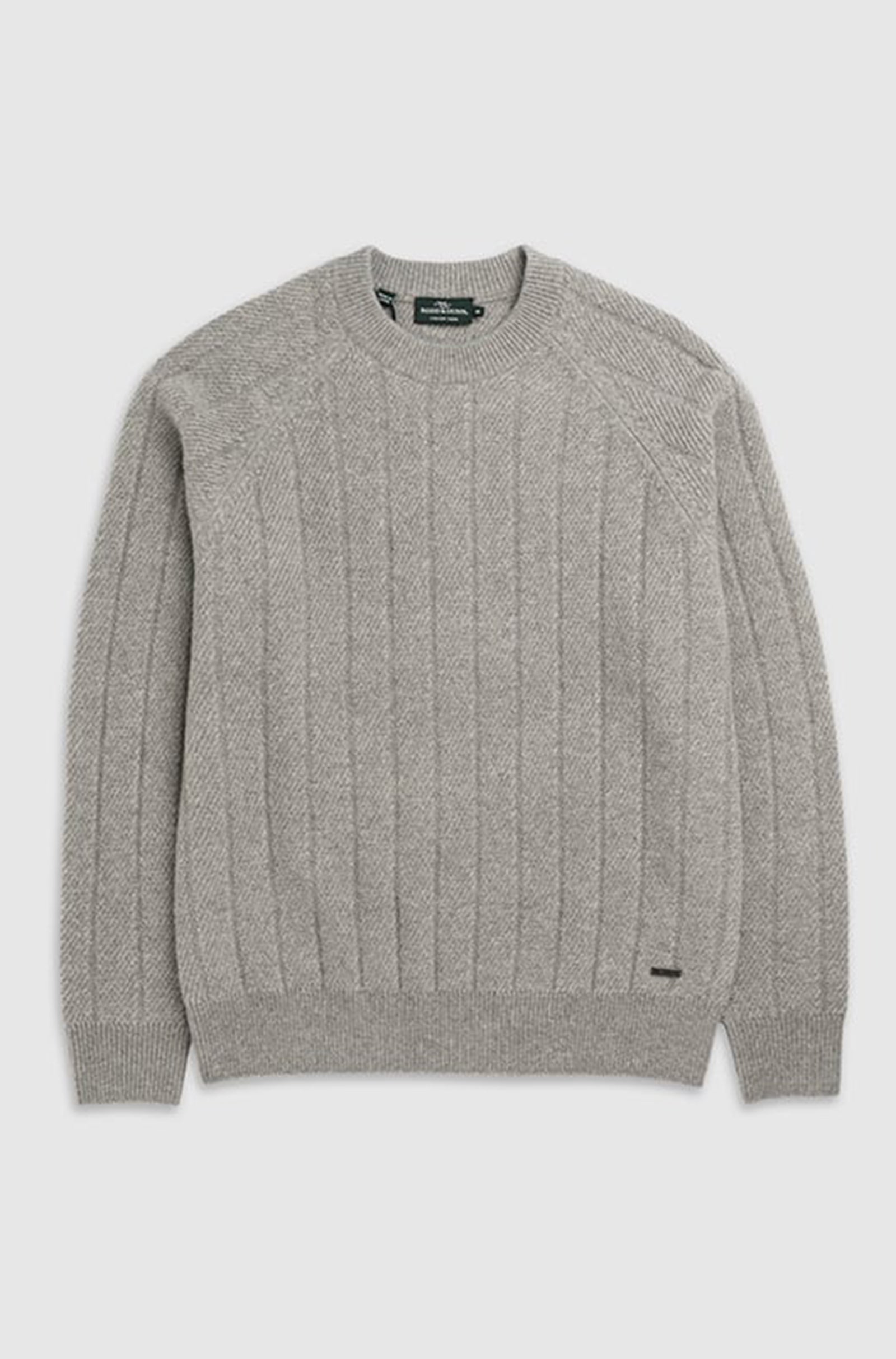 RODD & GUNN - ARROW RIVER KNIT Crew Neck Jumper in Grey Marle 008991-01