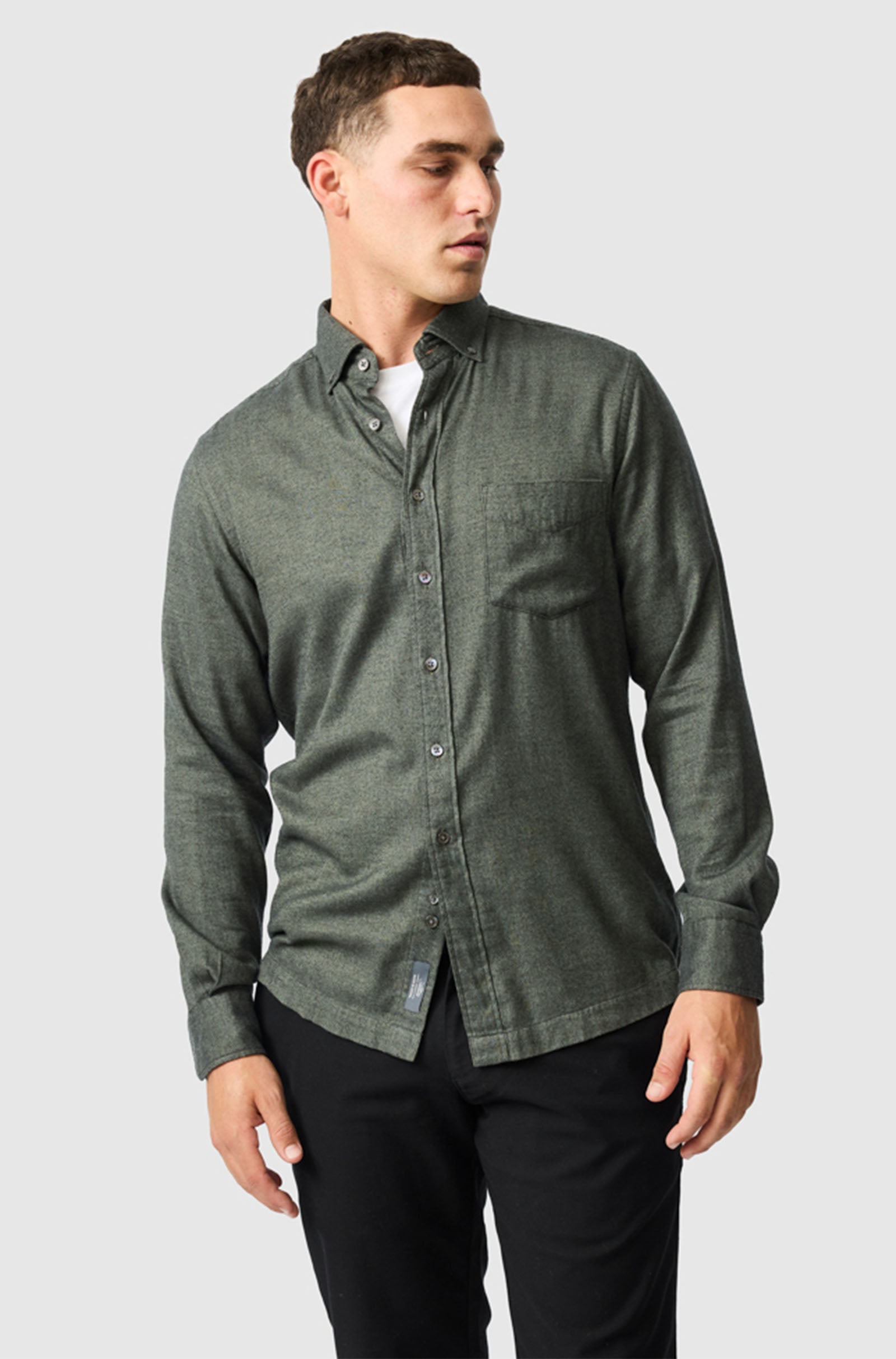 RODD & GUNN - BARRHILL Sports Fit Shirt in Forest Green 006841-20