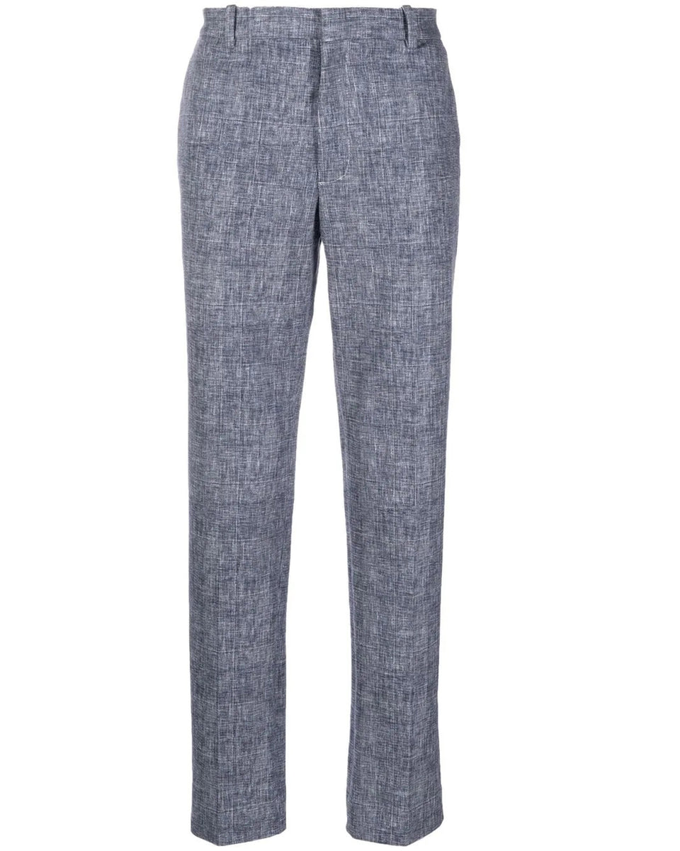 CIRCOLO 1901 - Blue Check Cotton Stretch Trousers CN3948 – Harveys Menswear