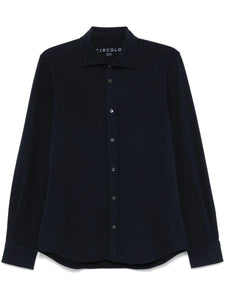 CIRCOLO 1901 - CN4478 Jersey Cotton Stretch Shirt in Navy Blue