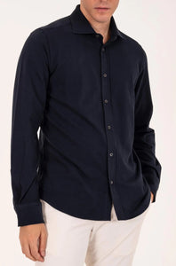 CIRCOLO 1901 - CN4478 Jersey Cotton Stretch Shirt in Navy Blue