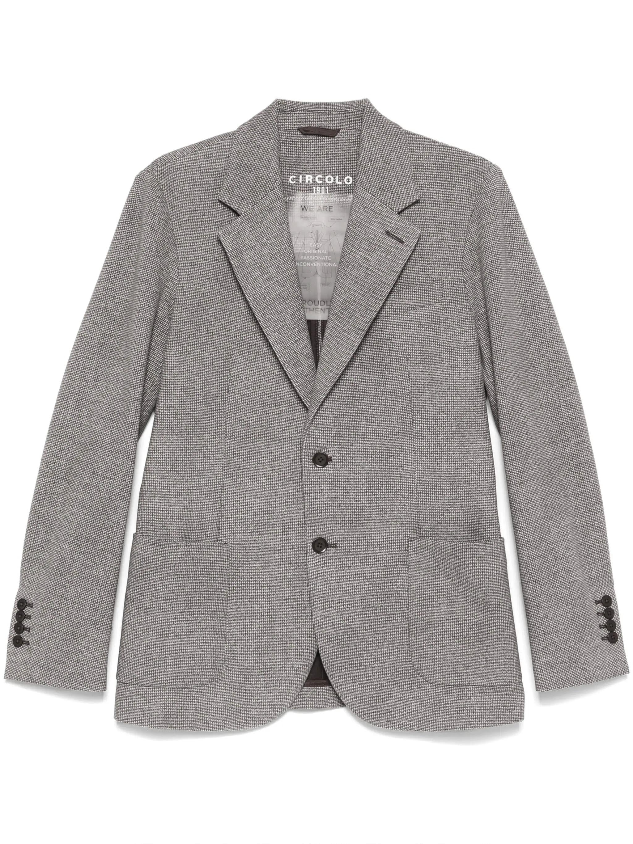 CIRCOLO 1901 - CN4516 Stretch Cotton Blend Jersey Blazer in Grey