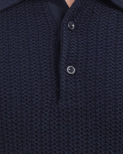 CIRCOLO 1901 - CN4636 Knitted Long Sleeve Polo in Navy Blue