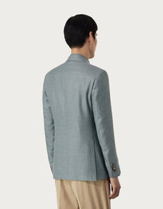 CANALI - KEI Blazer In Linen, Silk And Wool in Light Green 13275-CU05013-801