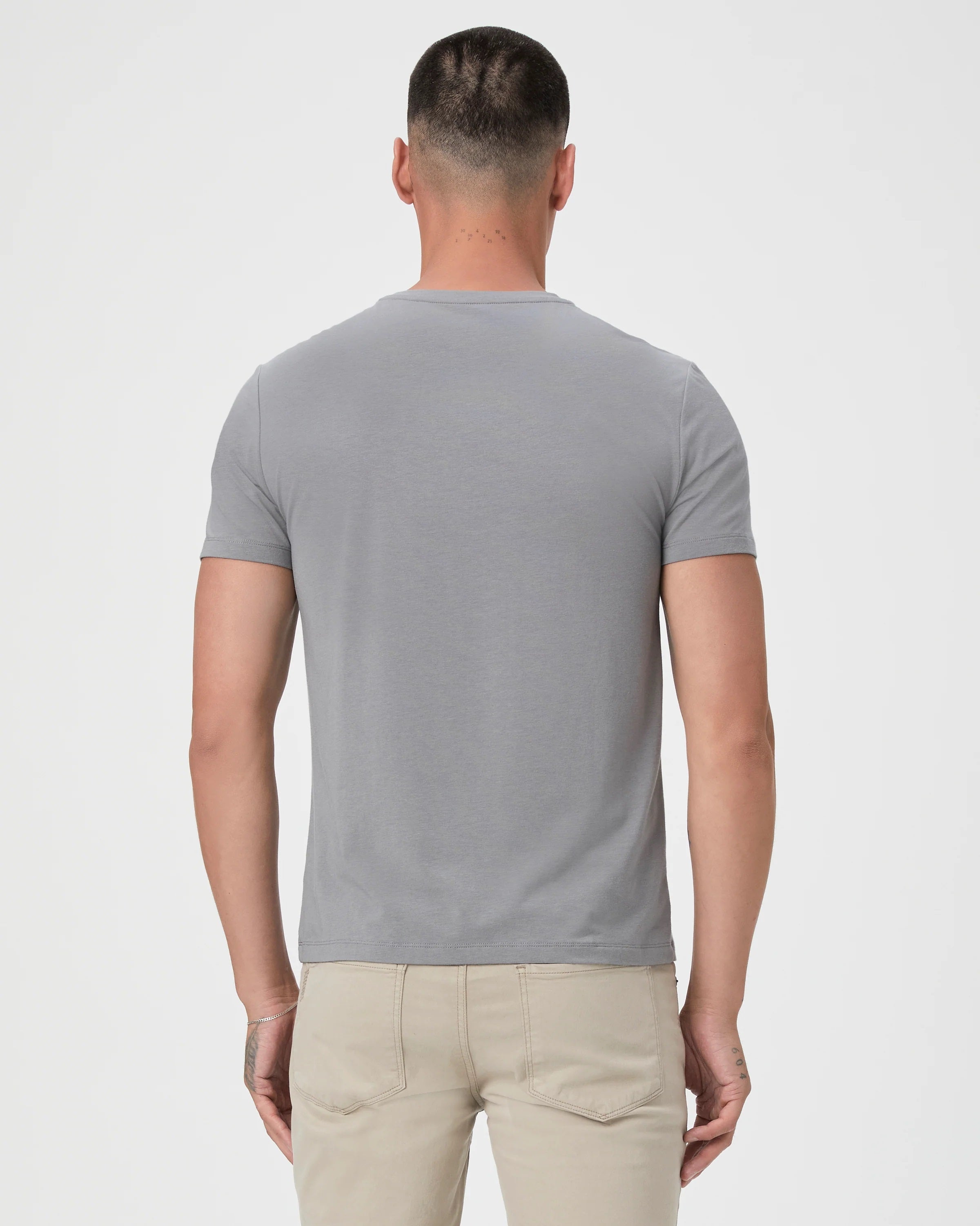 PAIGE - CASH Crew Neck Tee In DAWN GREY M689E12-6776