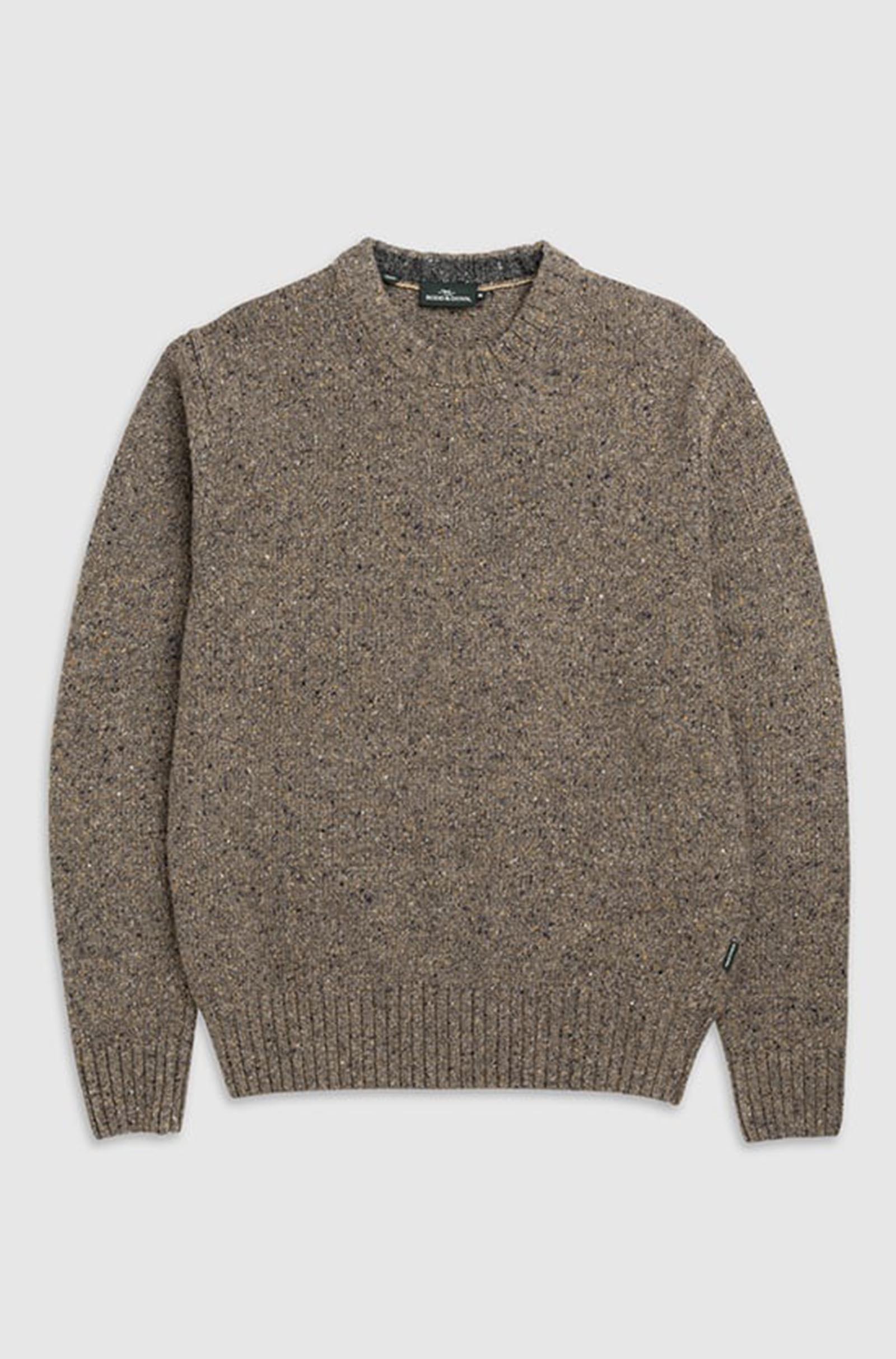 RODD & GUNN - COX ROAD Crew Neck Knit in Gravel 008556-02