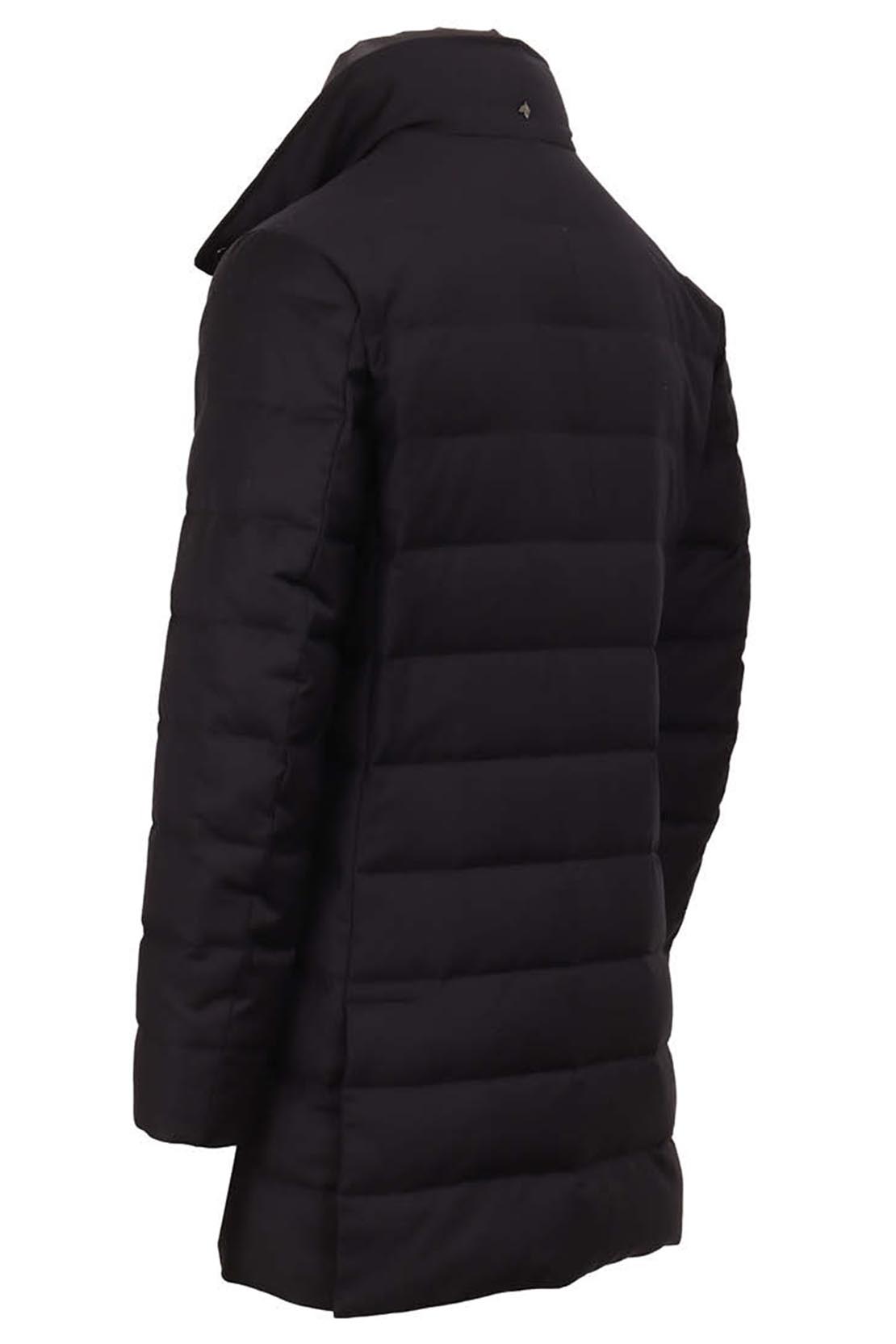 MONTECORE - Longline Hi-Tech Super 120's Fabric Down Padded Coat In Navy Blue F07MUCX505