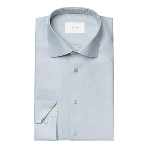 ETON - CONTEMPORARY FIT Semi Solid Effect Dobby Shirt in Green 10001361863