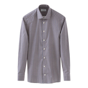 ETON - CONTEMPORARY FIT Dark Blue Signature Twill Shirt With Casino Print 10001256725