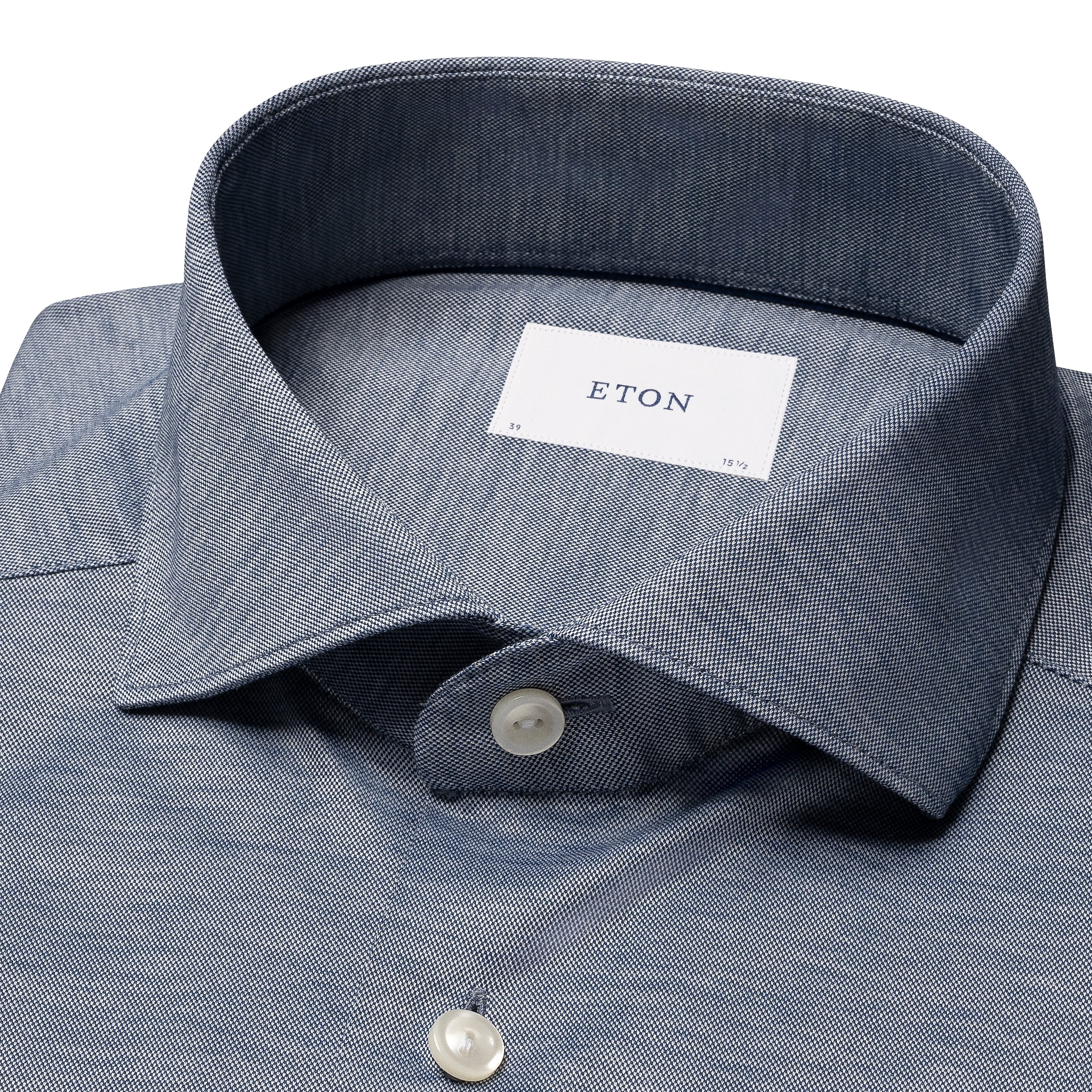 ETON - CONTEMPORARY FIT Filo di Scozia Oxford Shirt in Dark Blue 10001344726