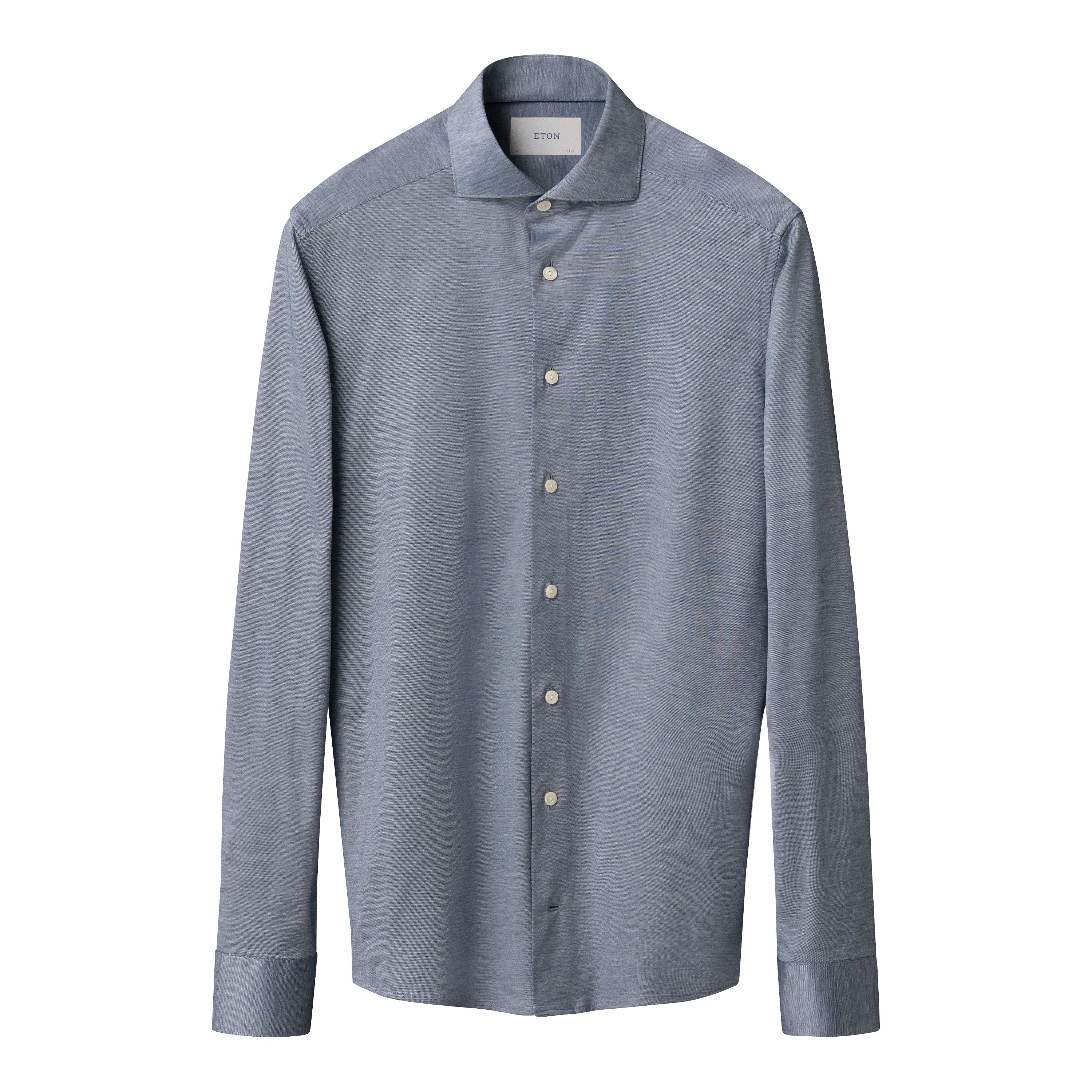 ETON - CONTEMPORARY FIT Filo di Scozia Oxford Shirt in Dark Blue 10001344726