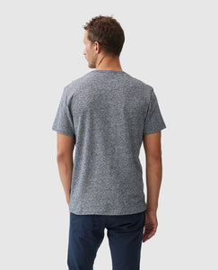 RODD & GUNN - FAIRFIELD Linen Blend T-Shirt in DENIM Blue PP0492