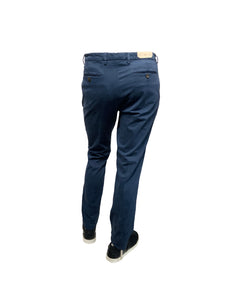 BRIGLIA 1949 - French Blue Slim Leg Stretch Cotton Chinos BG62 324152 091