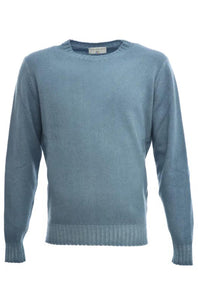 FILIPPO DE LAURENTIIS - Light Blue Wool & Cashmere Crew Neck Sweater GC3MLWC7VN811