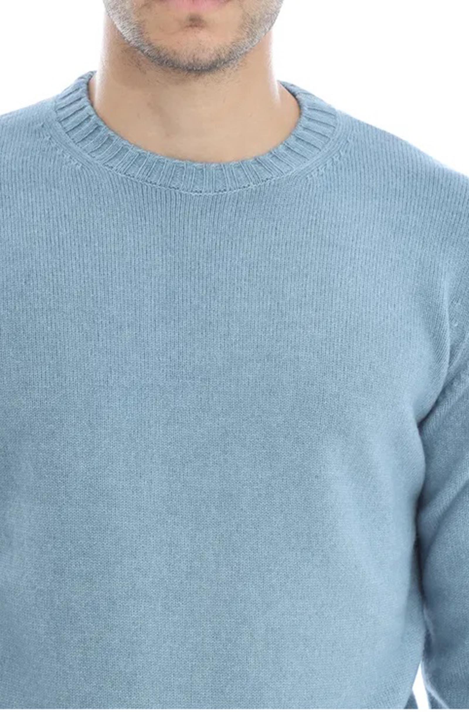 FILIPPO DE LAURENTIIS - Light Blue Wool & Cashmere Crew Neck Sweater GC3MLWC7VN811