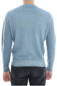 FILIPPO DE LAURENTIIS - Light Blue Wool & Cashmere Crew Neck Sweater GC3MLWC7VN811