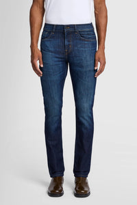 7 FOR ALL MANKIND - SLIMMY WAKING HOURS Lightweight Airweft Dark Blue Jeans JSMS83L0WA