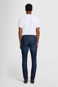 7 FOR ALL MANKIND - SLIMMY WAKING HOURS Lightweight Airweft Dark Blue Jeans JSMS83L0WA