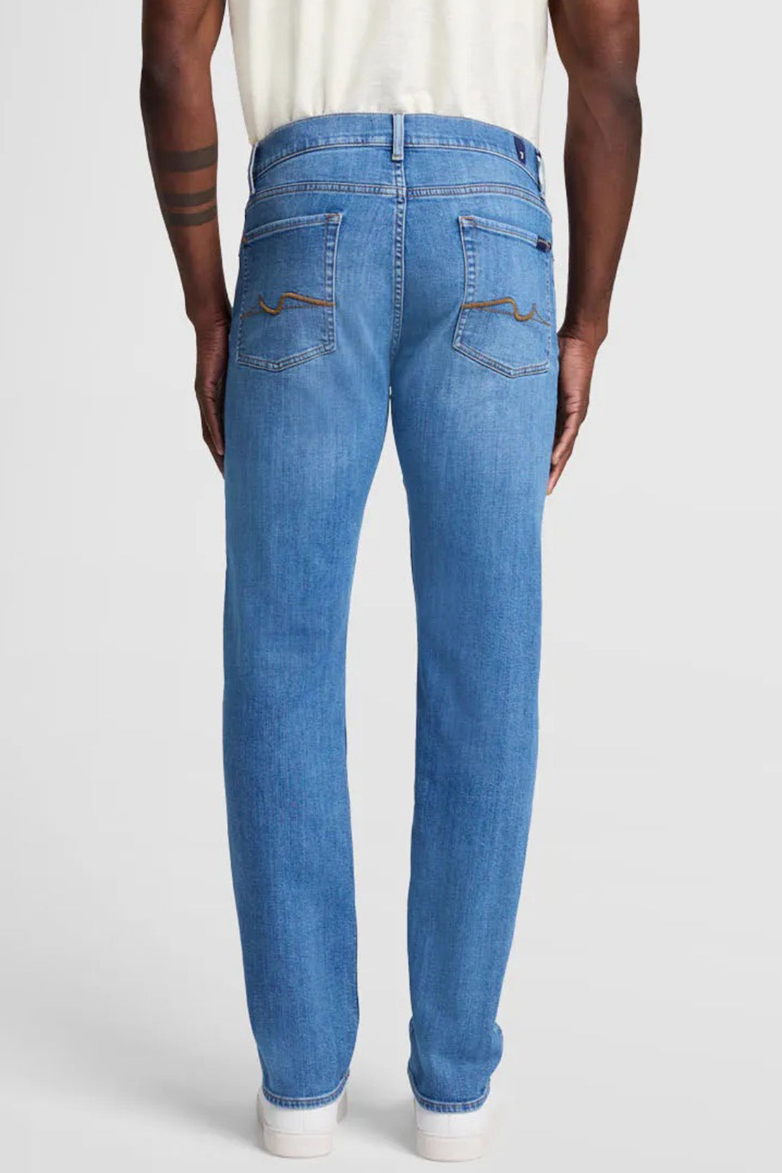 7 FOR ALL MANKIND - SLIMMY Stretch Tek Page Up Jeans in Light Blue JSMSC120TU