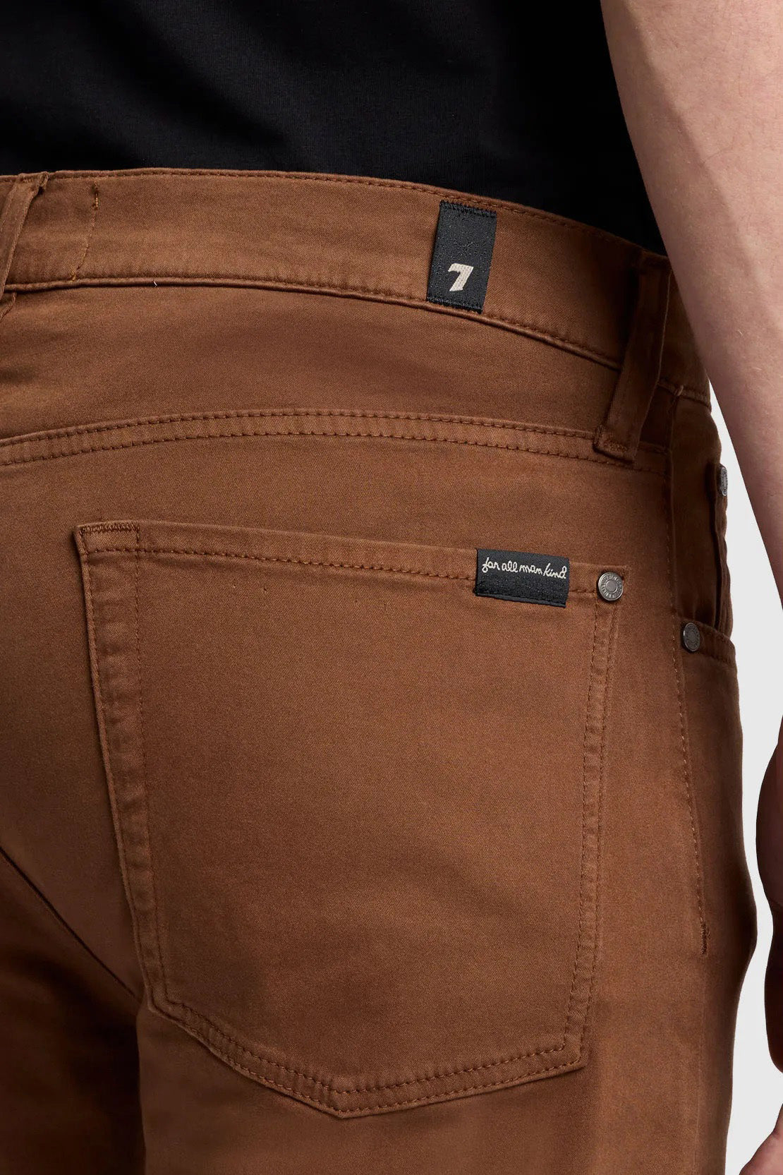 7 FOR ALL MANKIND - SLIMMY TAPERED Luxe Performance Plus Colour in Nutshell Brown JSMXV600NU