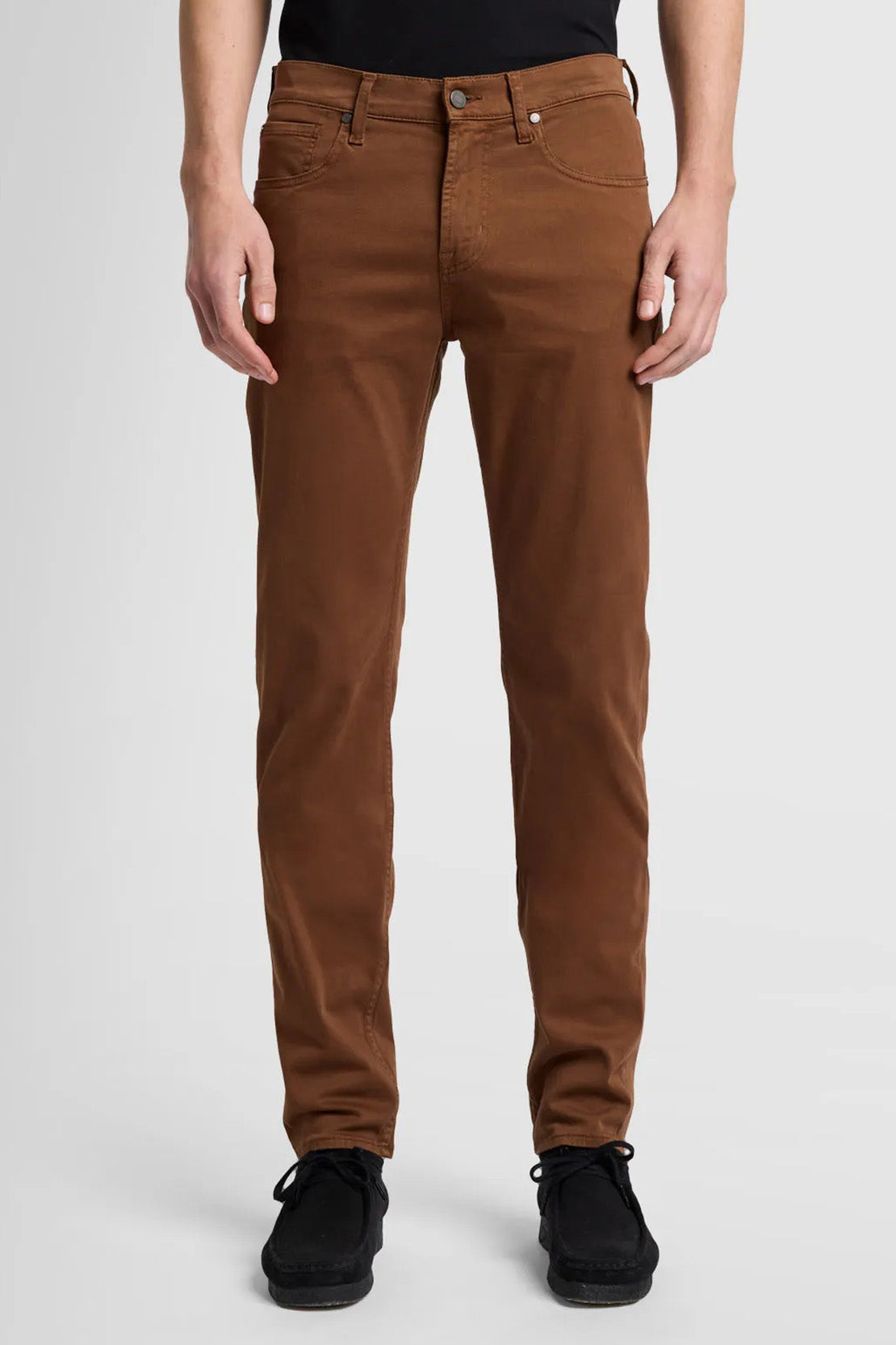 7 FOR ALL MANKIND - SLIMMY TAPERED Luxe Performance Plus Colour in Nutshell Brown JSMXV600NU