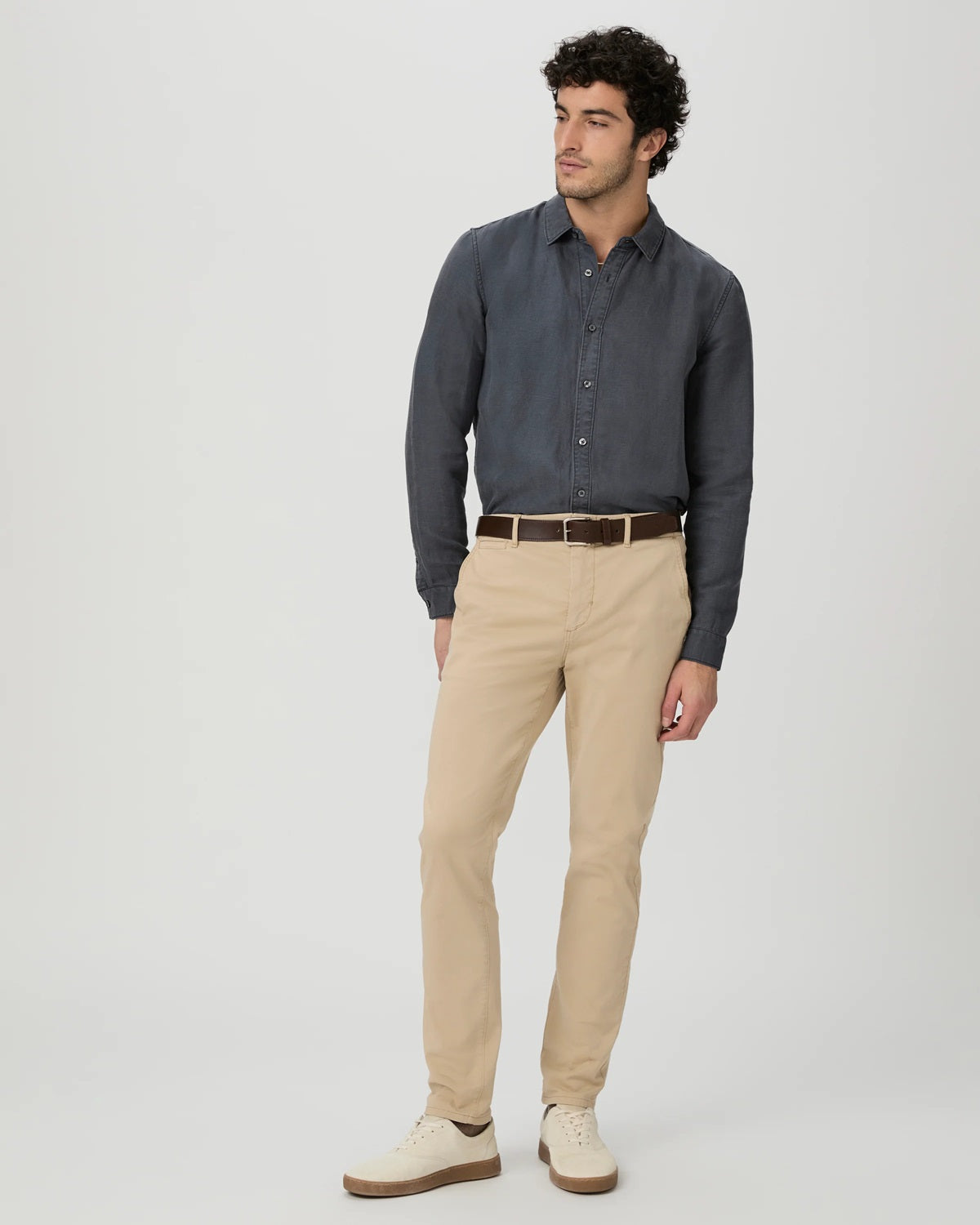 PAIGE - DANFORD Slim Leg Chinos in KHAKI M171N84-B618