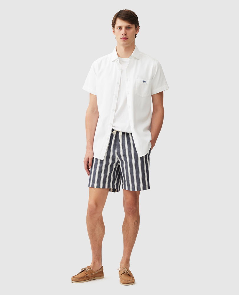 RODD & GUNN - AIRTEX Sports Fit Short Sleeve Shirt In BLANC White LP6480