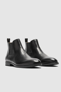 RODD & GUNN - LYTTLETON Nero Black Leather Chelsea Boot 009032-01