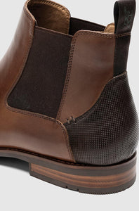 RODD & GUNN - LYTTLETON Teak Brown Leather Chelsea Boot 009032-02