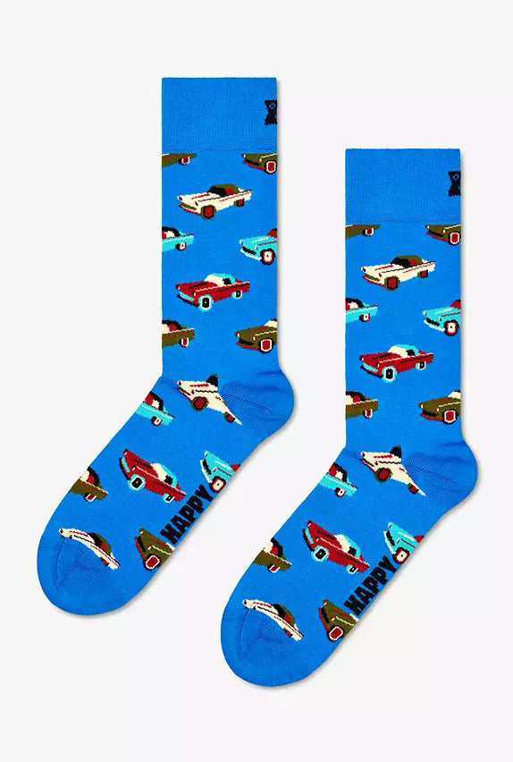 HAPPY SOCKS - Car Socks in Blue - P001861