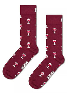 HAPPY SOCKS - Glass Of Wine Socks in Red - P001860