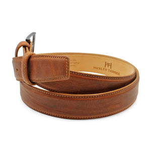 HUXLEY TANNER - Tonal Weathered Effect Belt 35mm In Cognac SOB003