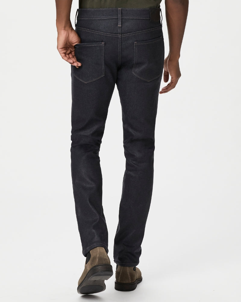 PAIGE - LENNOX - SPENCE COATED Dark Blue Slim Fit Jeans M653F72-B016 ...