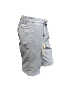 BRIGLIA 1949 - Sky Blue Stretch Cotton and Linen Blend Slim Fit Shorts BG101 324568 531