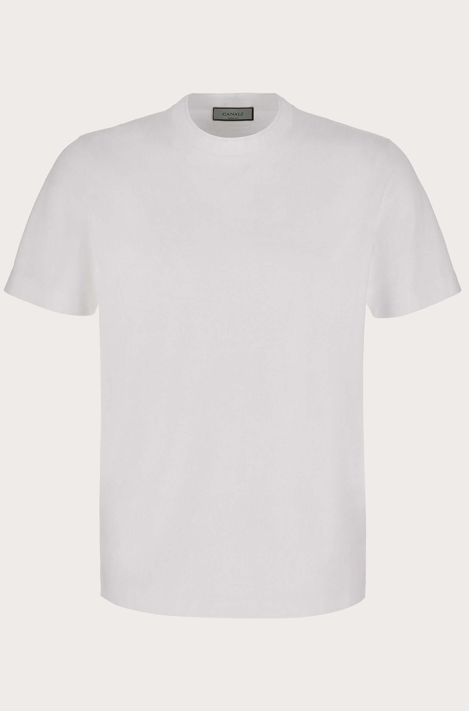 CANALI - White Filo Di Scorzia Cotton T-Shirt T0356-MJ00002-001