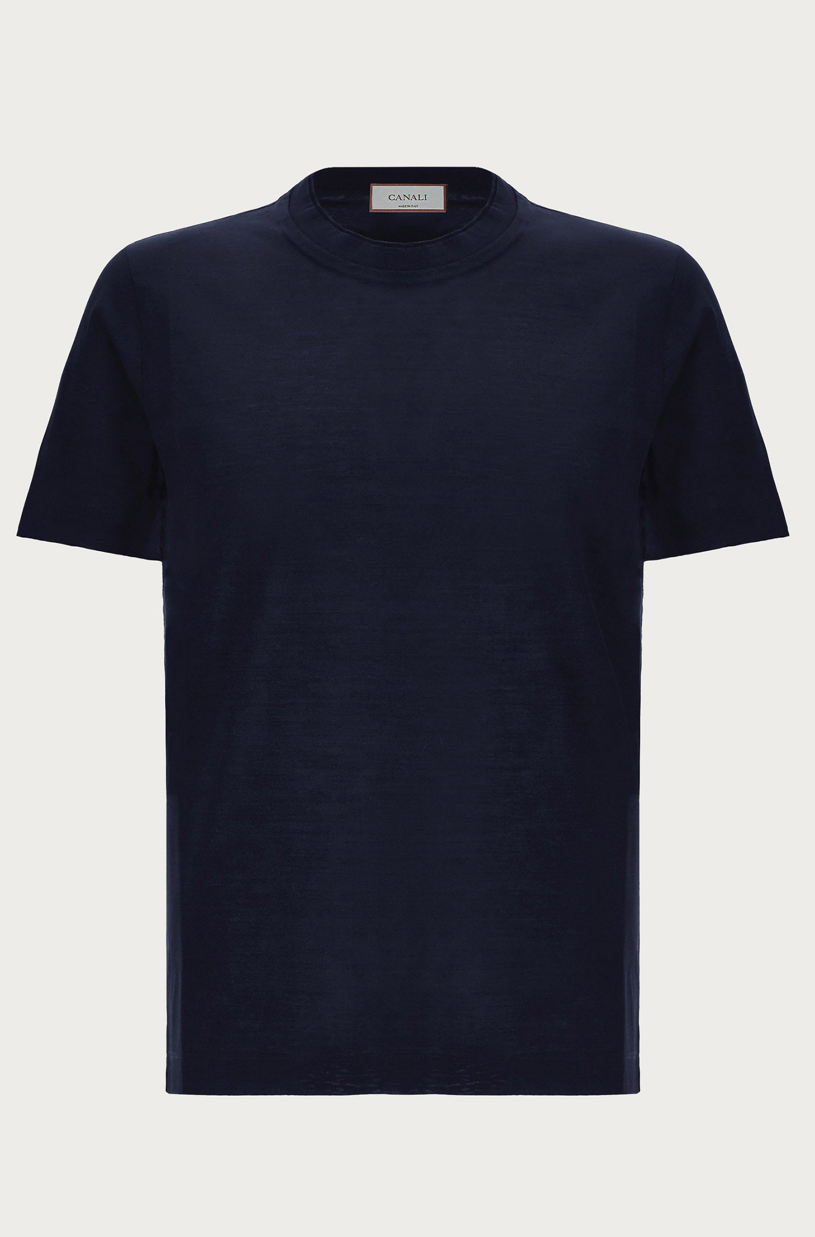 CANALI - Dark Navy Filo Di Scorzia Cotton T-Shirt T0356-MJ00002-300