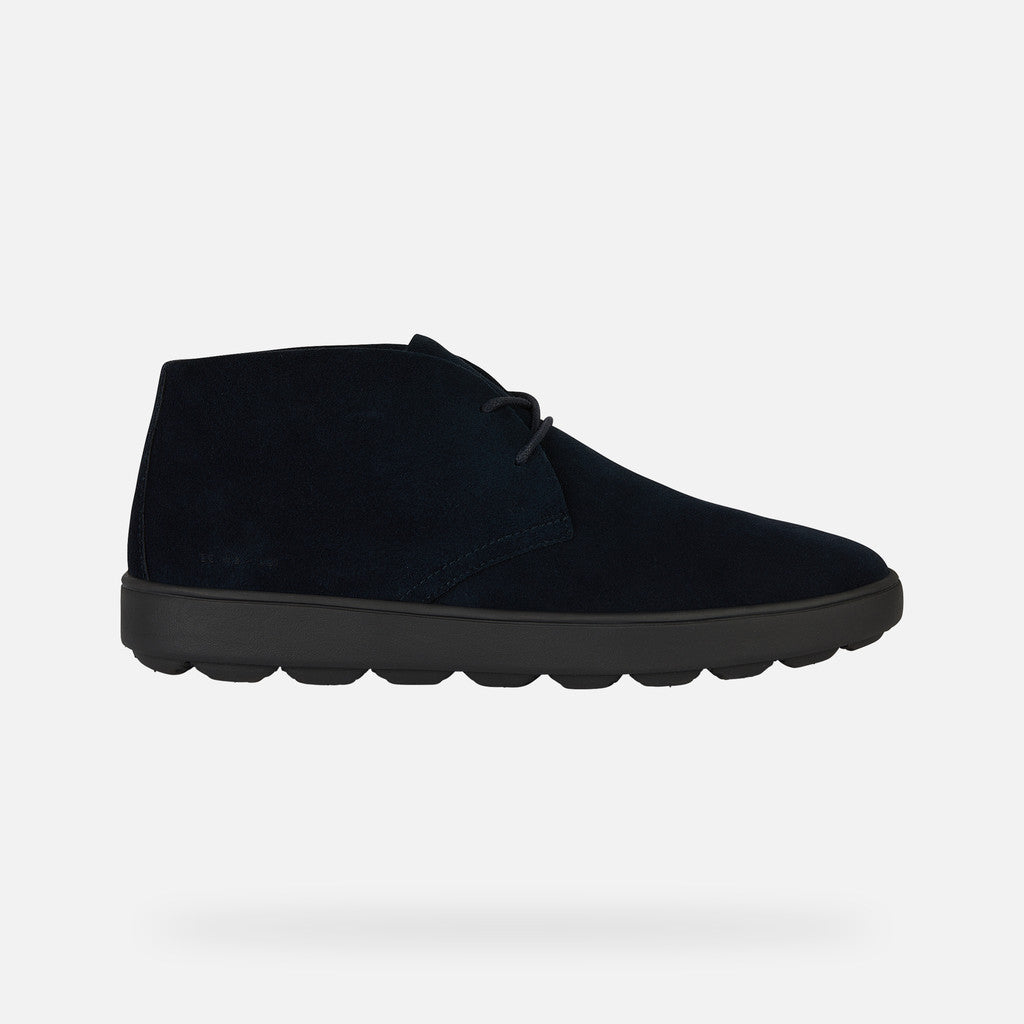 GEOX - SPHERICA ECUB-1 Suede Chucka Boots in Navy Blue U45GPB00022C4002