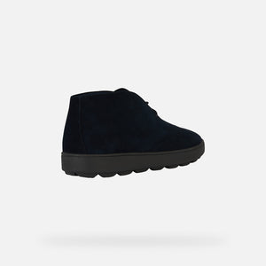 GEOX - SPHERICA ECUB-1 Suede Chucka Boots in Navy Blue U45GPB00022C4002