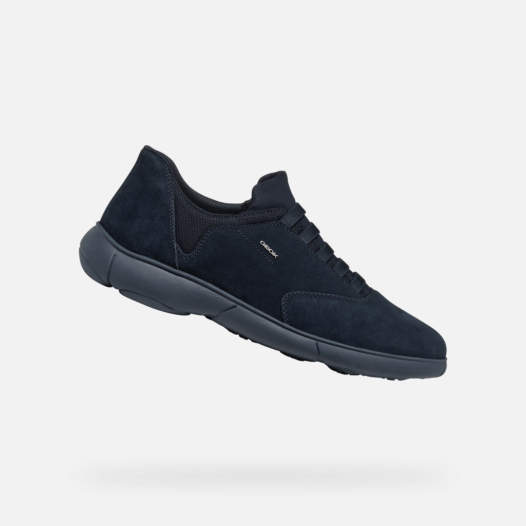 GEOX NEBULA 2.0 Slip On Sneakers in Navy Blue U46G6F00022C4002 Harveys Menswear