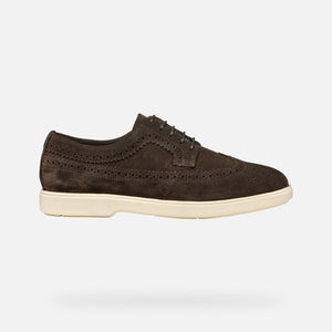 GEOX - SPHERICA EC17 Soft Suede Casual Shoes in Dark Brown U55LAE00022C6006