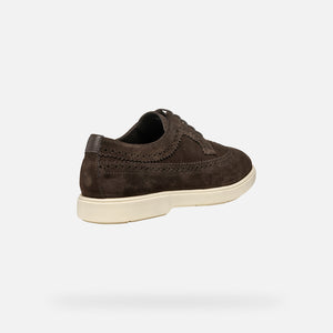 GEOX - SPHERICA EC17 Soft Suede Casual Shoes in Dark Brown U55LAE00022C6006