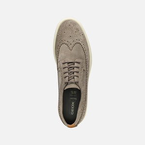 GEOX - SPHERICA EC17 Soft Suede Casual Shoes in Dove Grey U55LAE00022C1018